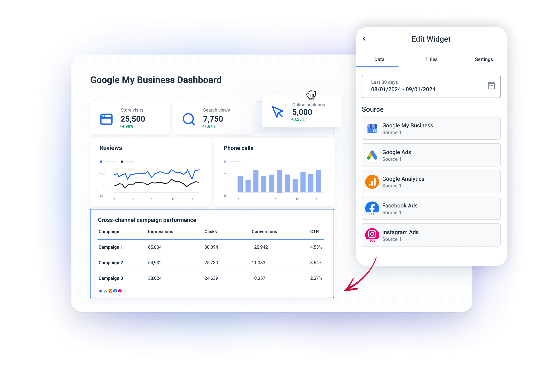 More Sources  - GMB Dashboard