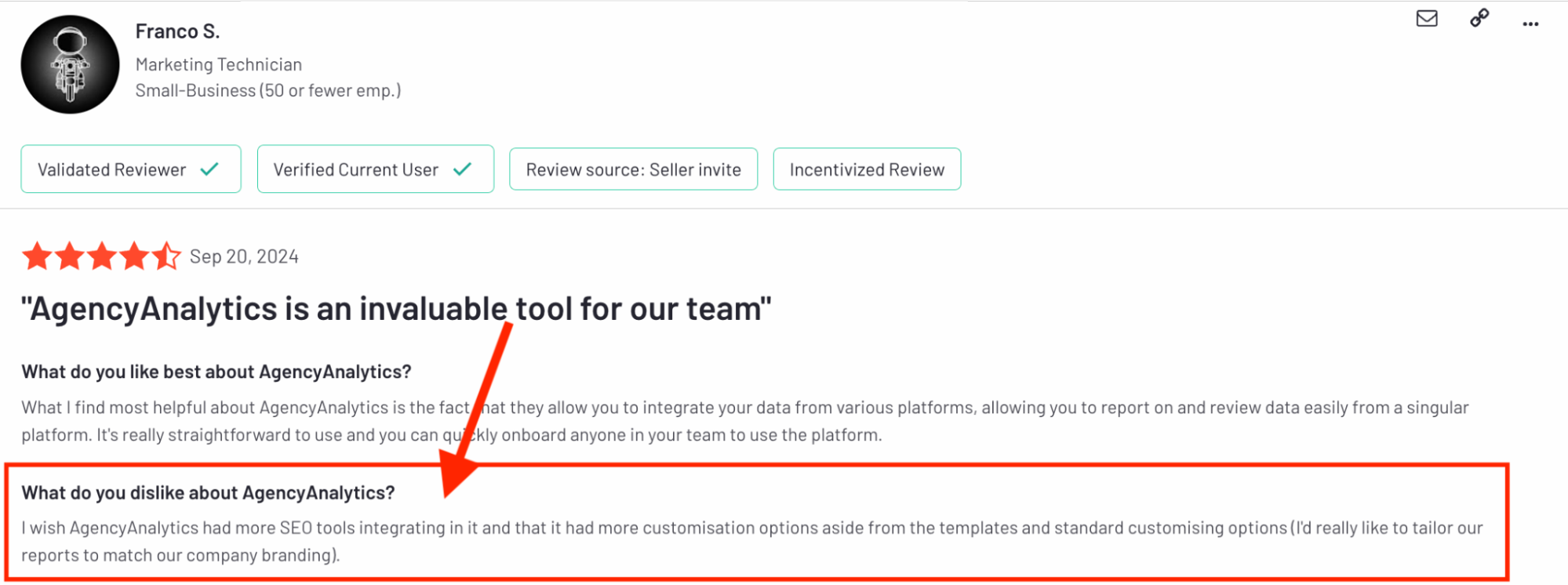 Agencyanalytics Missing Integration - Review of a product with an emphasis on dislikes.
