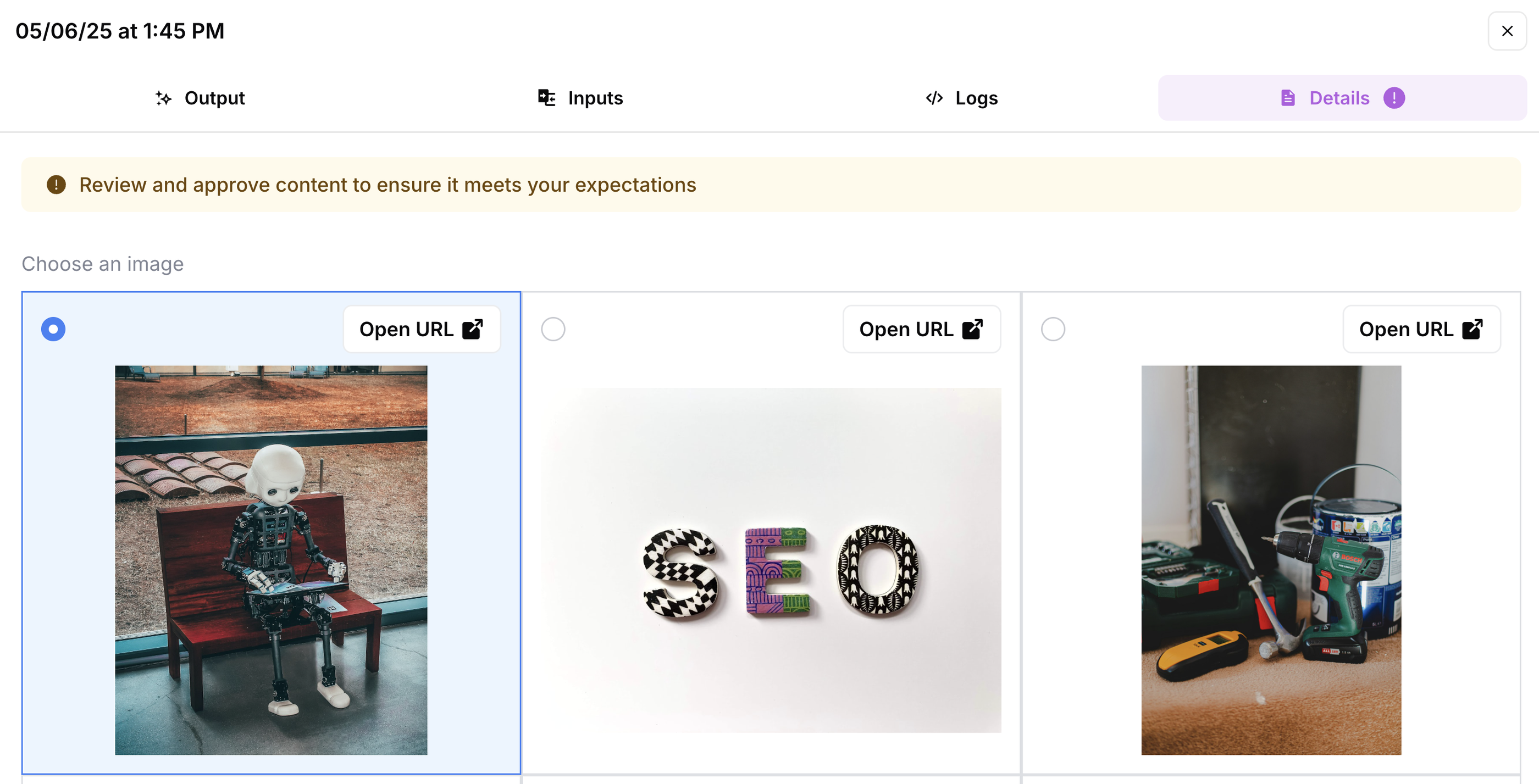 AirOps Hero Image - Image selection with a robot, SEO letters, and DIY tools.