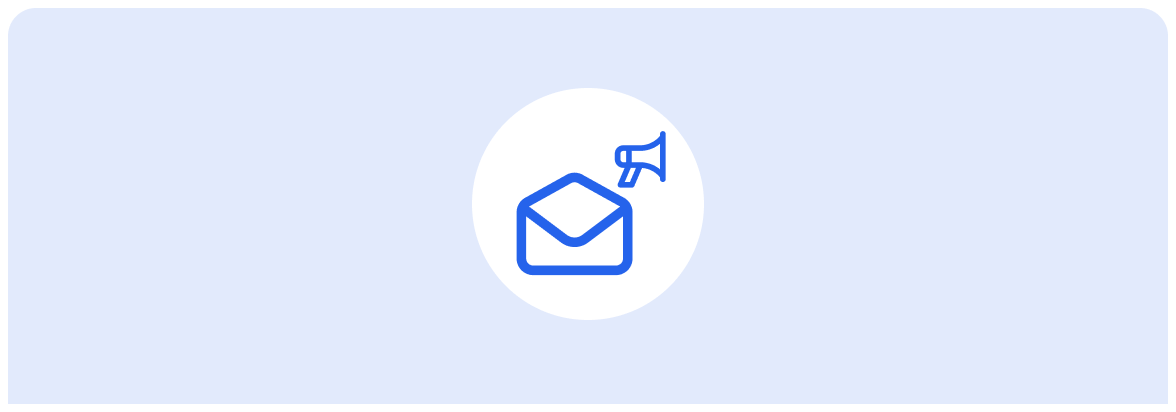 Email marketing dashboard card