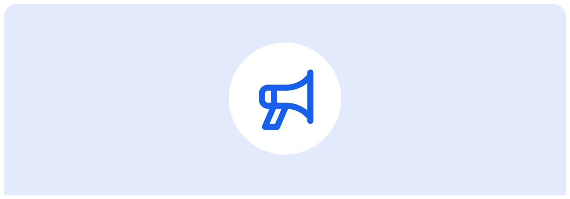 Marketing campaign dashboard card icon