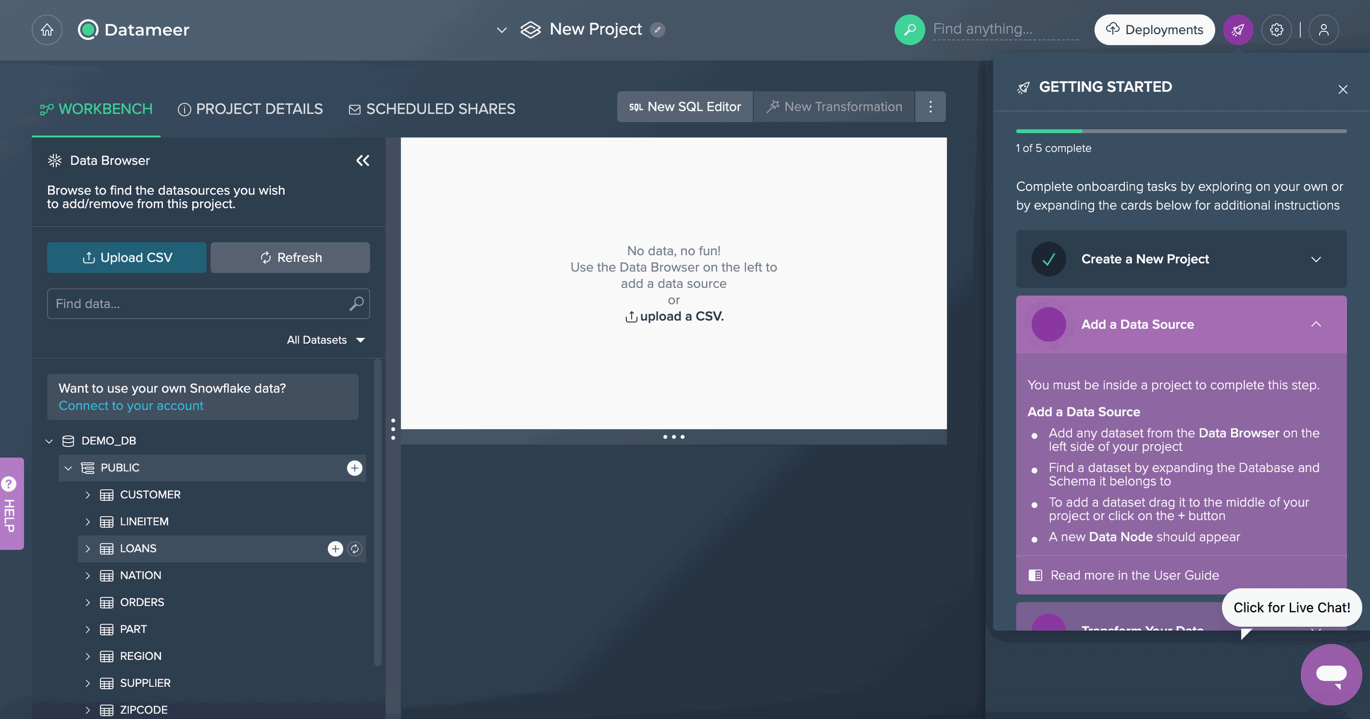 Datameer data transformation tool
