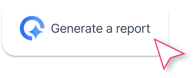 Features Wide Section Image - A button with a star icon and "Generate a report" text, targeted by a pink cursor.