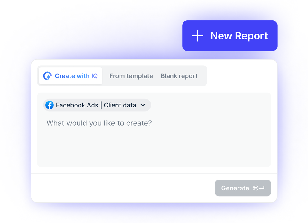 Generate A Report From A Single Prompt - A form for creating a new report with several options.