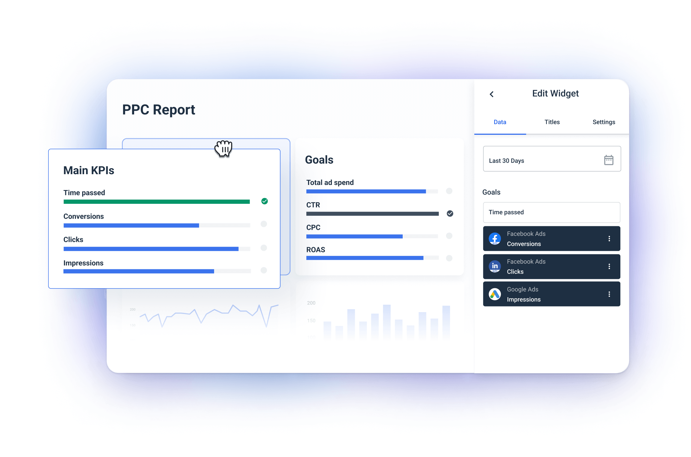 Goals widget - PPC report template