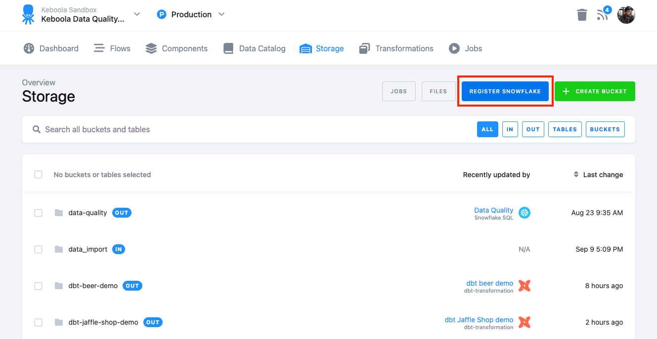 Keboola data transformation tool
