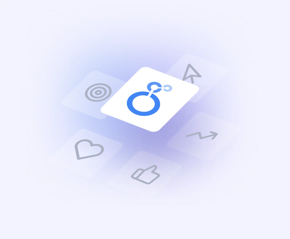 Looker Studio Reviews - Floating icons on a light purple background, with a logo on white.