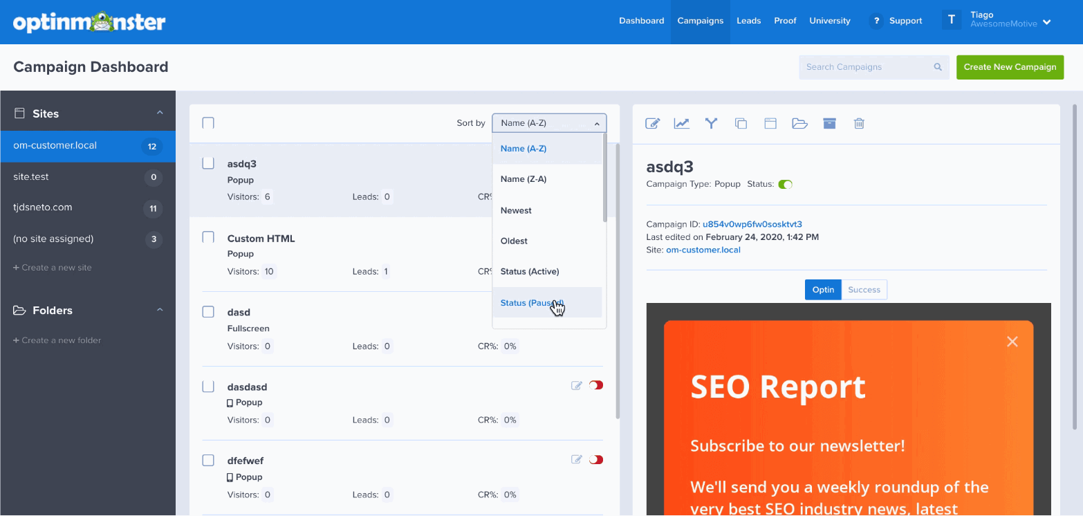 White label marketing tools - OptinMonster 