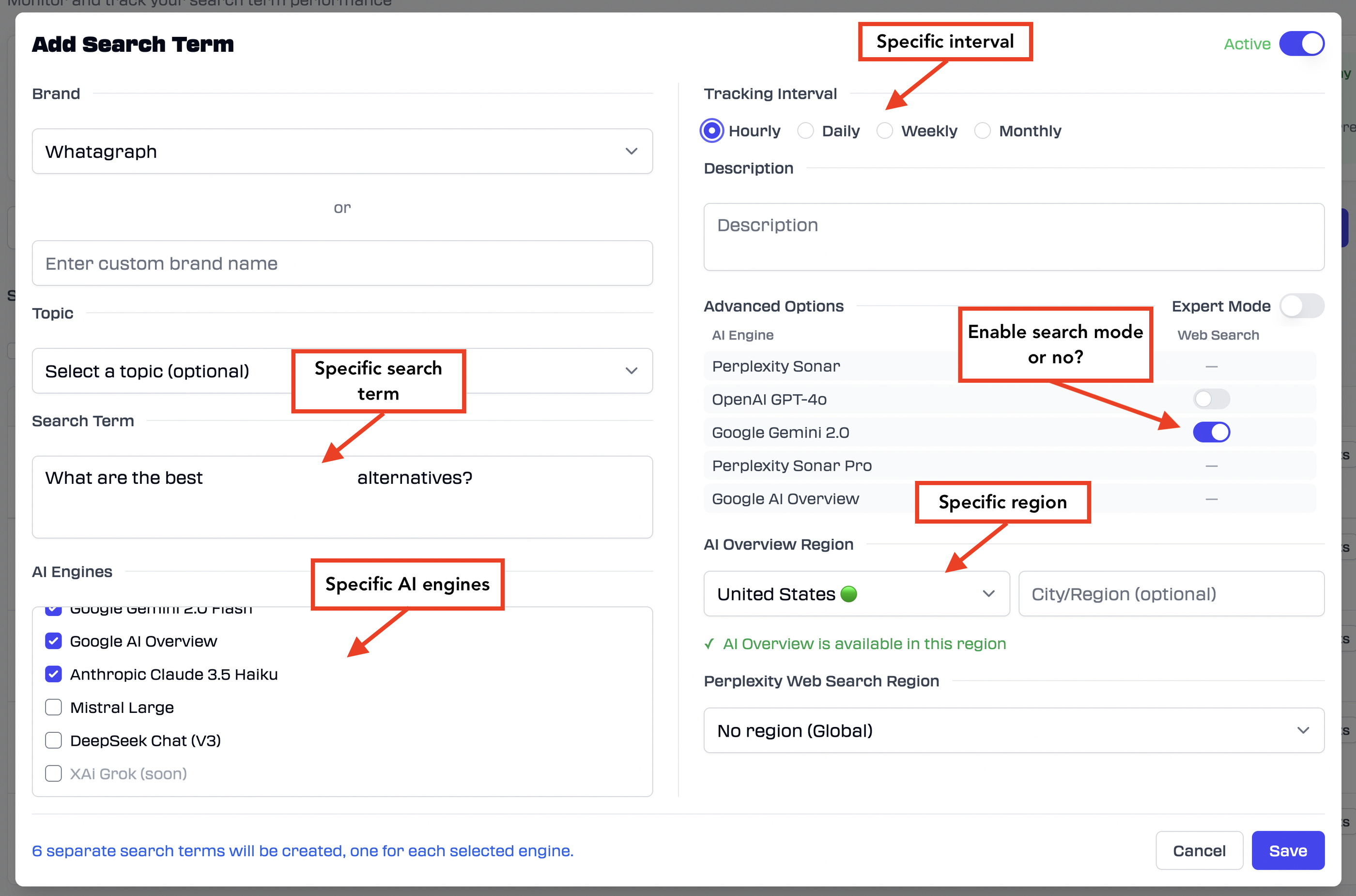 Rankscale Adding Search Terms - Form to add search terms on a web page.