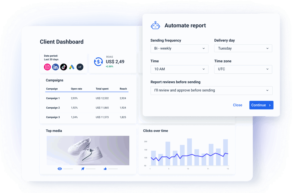Client Dashboard Software - Save time reporting to clients